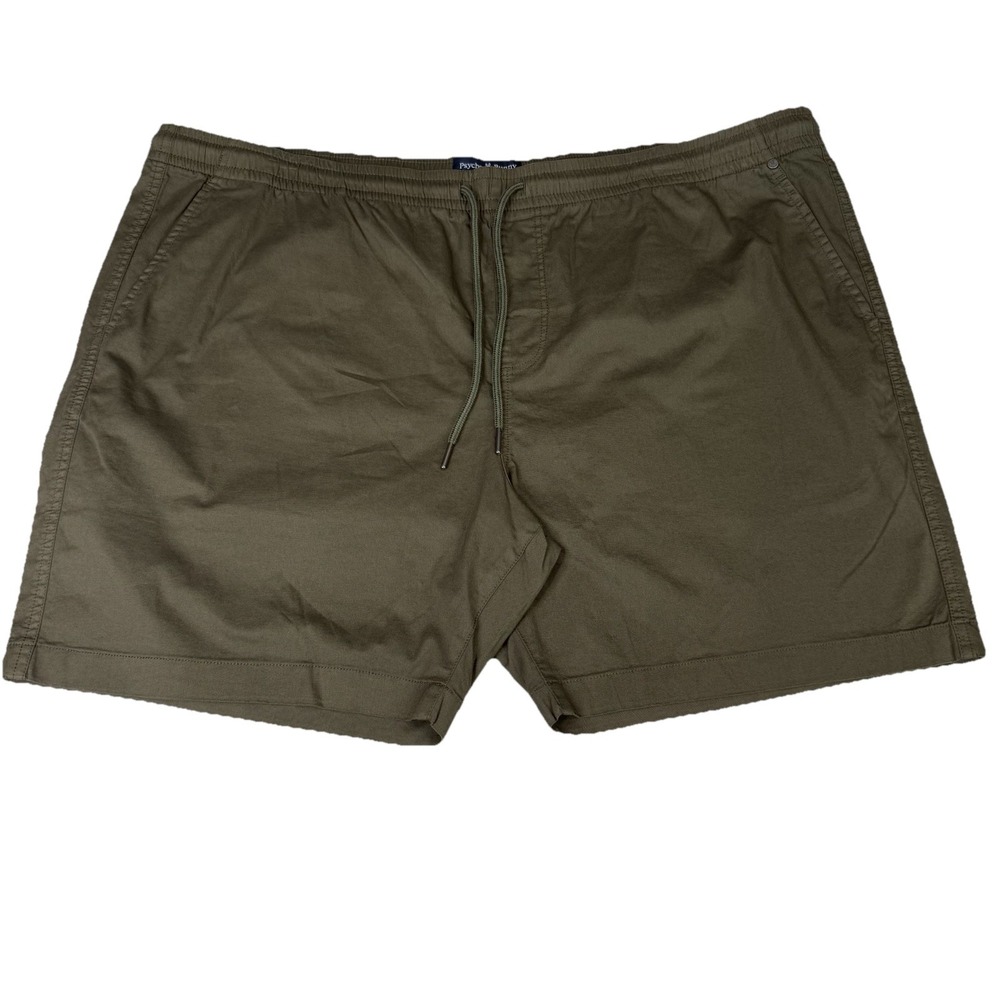 Psycho Bunny Men's Size‎ XXXL Riviera Elastic Drawstring Waist Shorts Dark Olive